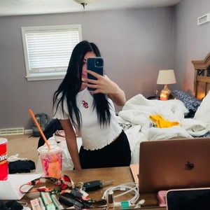 Hollister “Baby Tee” with Red snake emblem